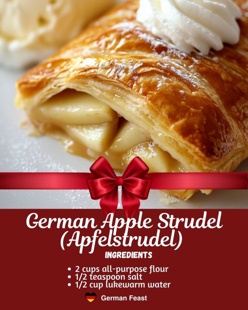 German Apple Strudel Apfelstrudel Fitnessnip