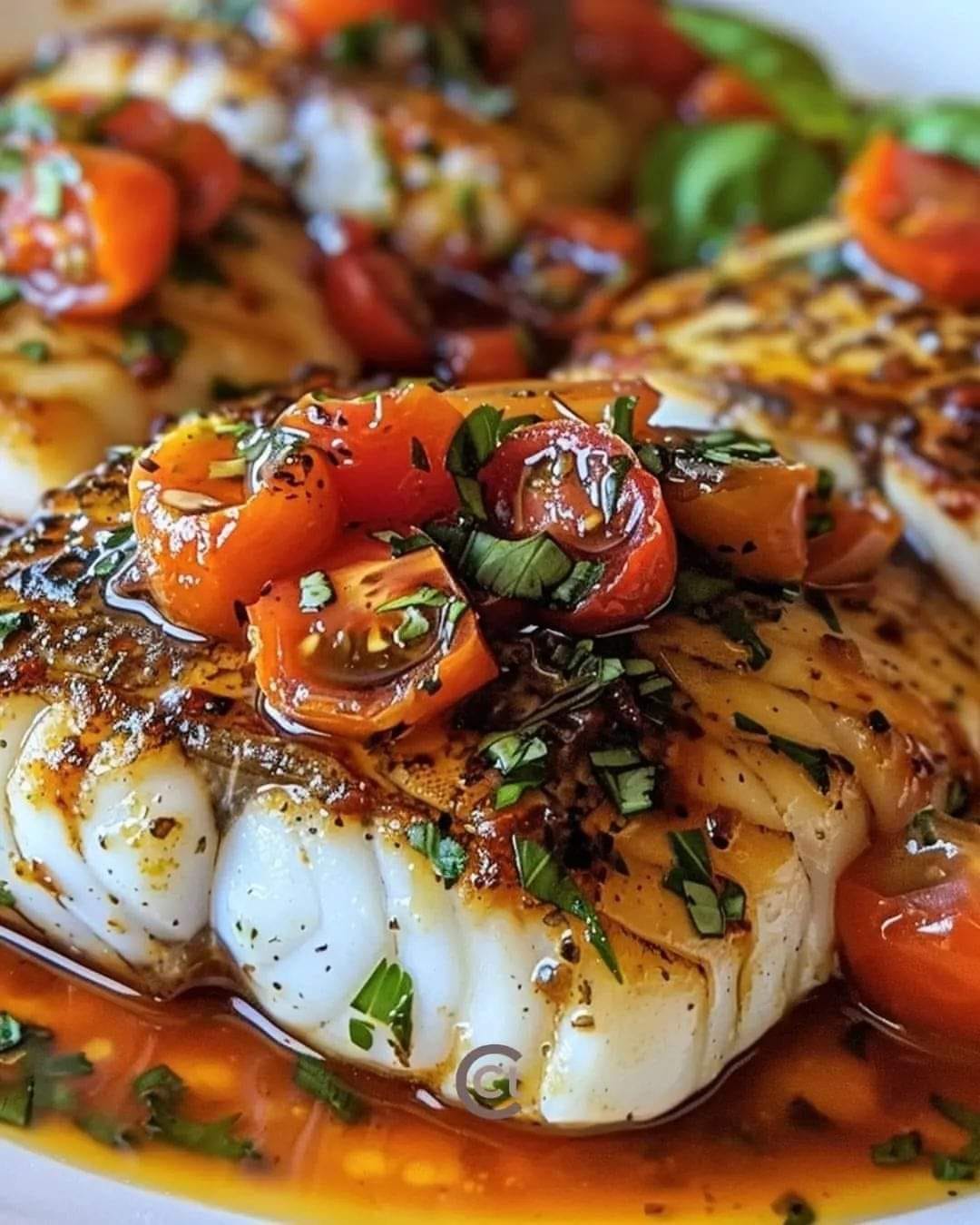 Pan-Seared Mediterranean Cod in Tomato Basil Sauce – fitnessnip