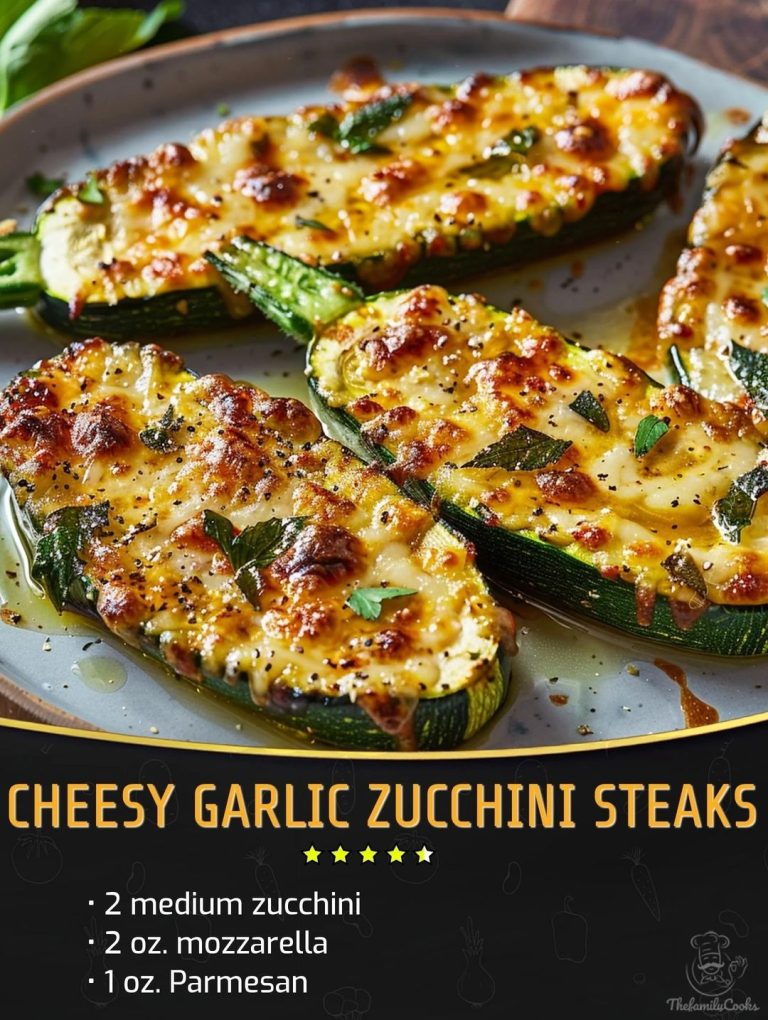 Cheesy Garlic Zucchini Steaks – fitnessnip