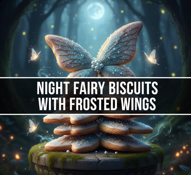 Night Fairy Biscuits With Frosted Wings