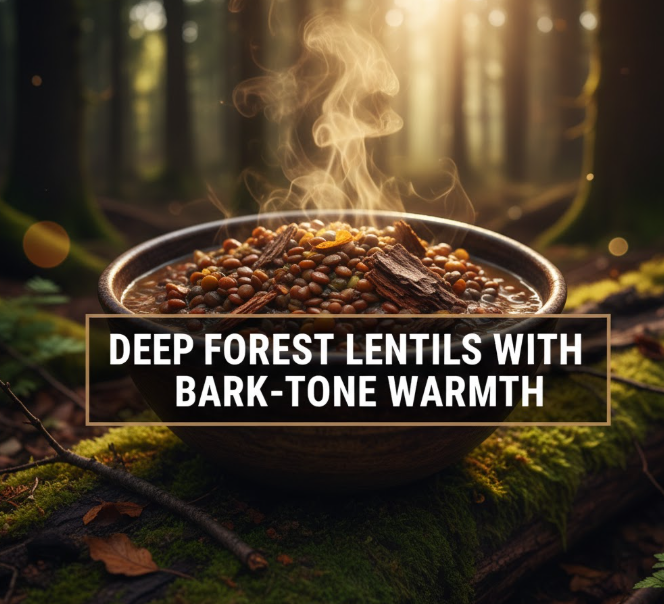 Deep Forest Lentils With Bark-Tone Warmth